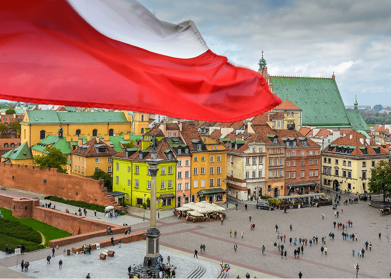 Панорама центру Варшави — пункт призначення маршруту автобуса Львів – Варшава від TourUkraine